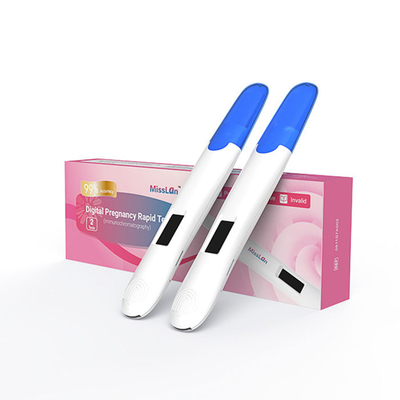 집의 소변 25mIU/ML HCG 임신 스트립 테스트 증상을 나타내는 플라스틱 장비