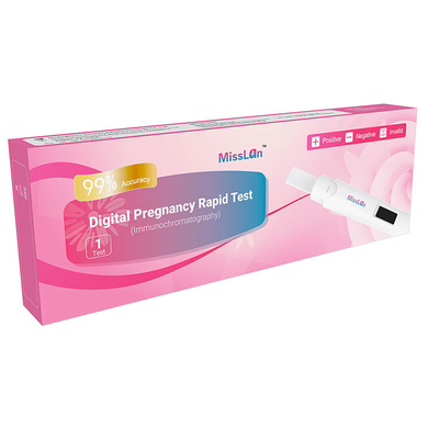 OTC 1번째 대응 임신을 위한 30 달 단일 스텝 디지털 HCG 시험 키트 소변 스트립